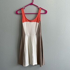 Express Vibrant Coral Skater Dress